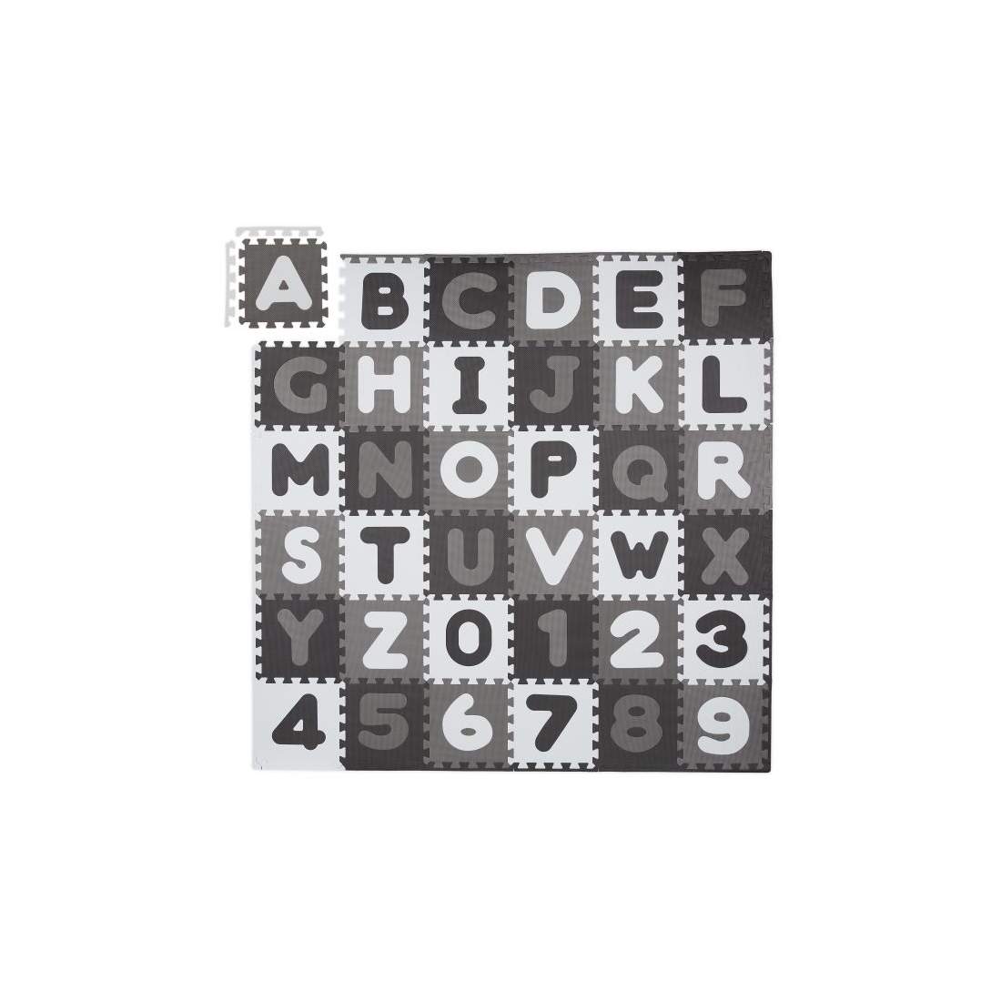 Puslespilsmåtte med ABC og tal