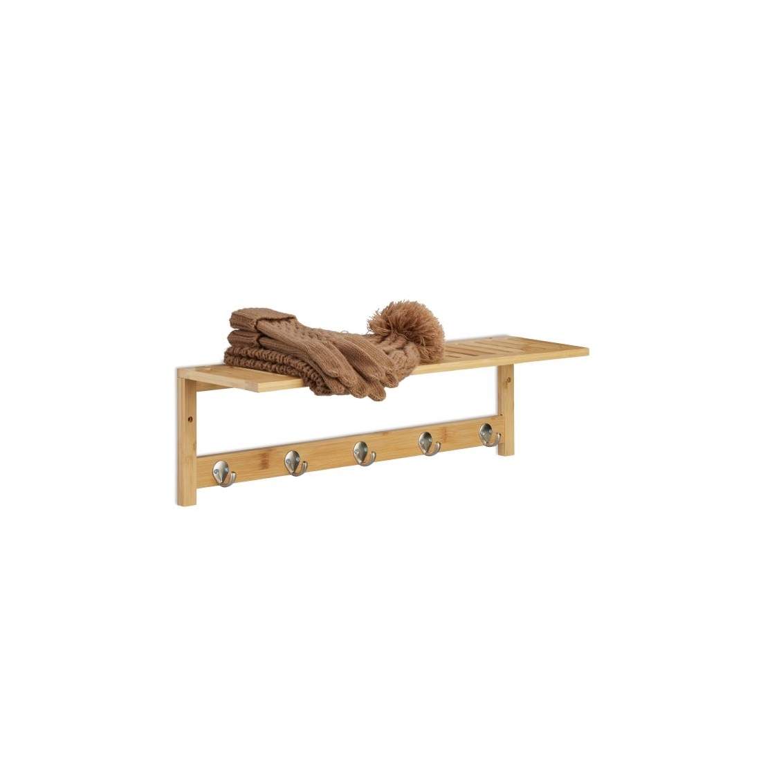 Vägghylla med 5 krokar | Hem & Hobby - Hem & Hushåll - Textil - Handdukar | Pryloteket
