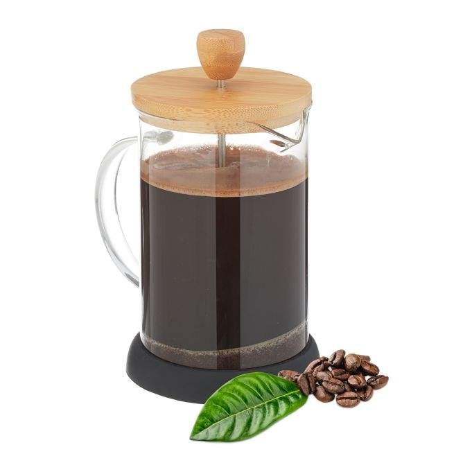 Kaffemaskine med bambus låg