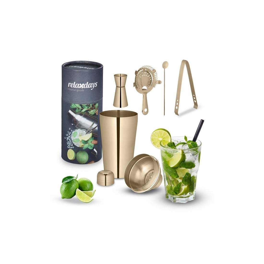 cocktailshaker set i 5 delar | Elektronik - Tillbehör Mobil & Surfplatta - Mobiltillbehör - Mobilkablar - Tillbehör | Pryloteket