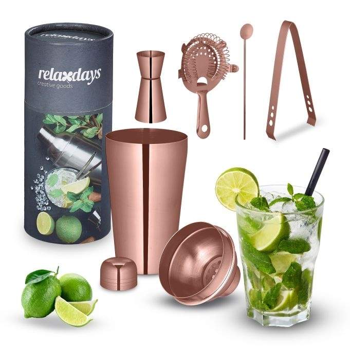 cocktail shaker sæt i 5 dele