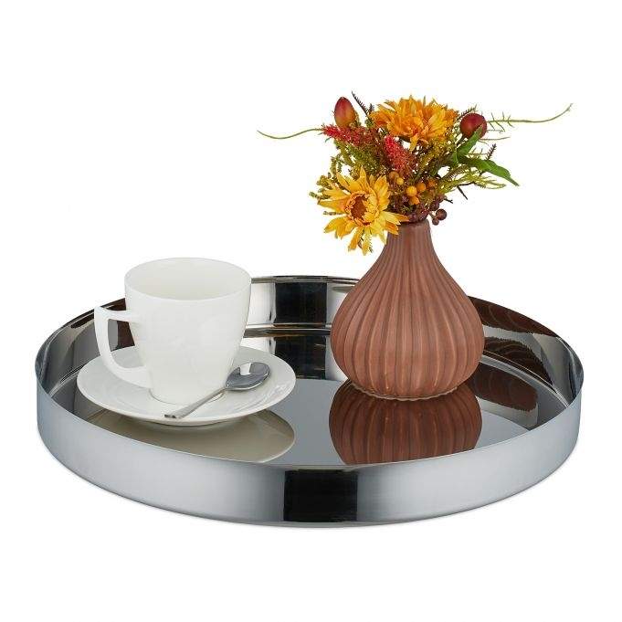 Serveringsbakke i sølv