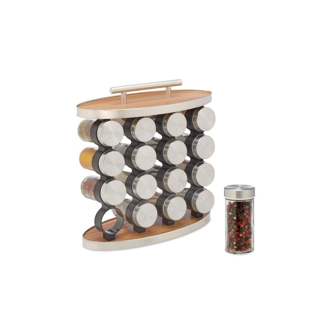 Bärbart kryddställ med 16 burkar | Hem & Hobby - Hem & Hushåll - Kök - Köksförvaring - Kryddförvaring - Kryddburkar | Pryloteket