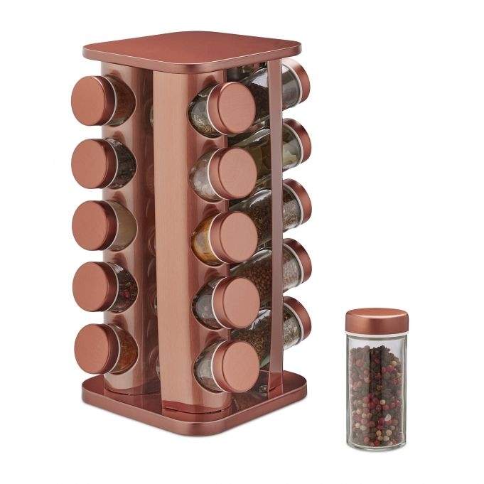 Krydderi karrusel med 20 glas