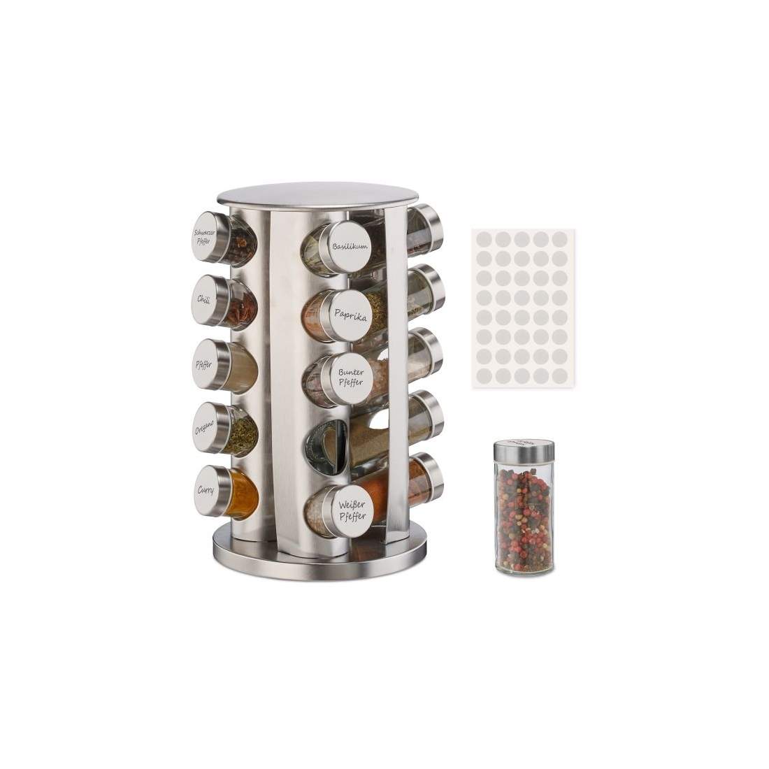 Roterande kryddkarusell med 20 burkar | Hem & Hobby - Hem & Hushåll - Kök - Köksförvaring - Kryddförvaring - Kryddburkar | Pryloteket