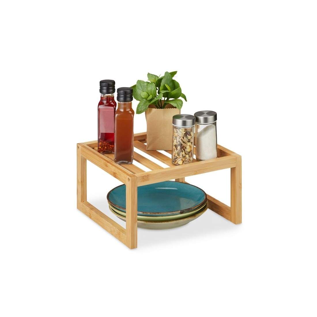 Insats för skåp i bambu | Hem & Hobby - Hem & Hushåll - Kök - Köksförvaring - Kryddförvaring - Kryddburkar | Pryloteket