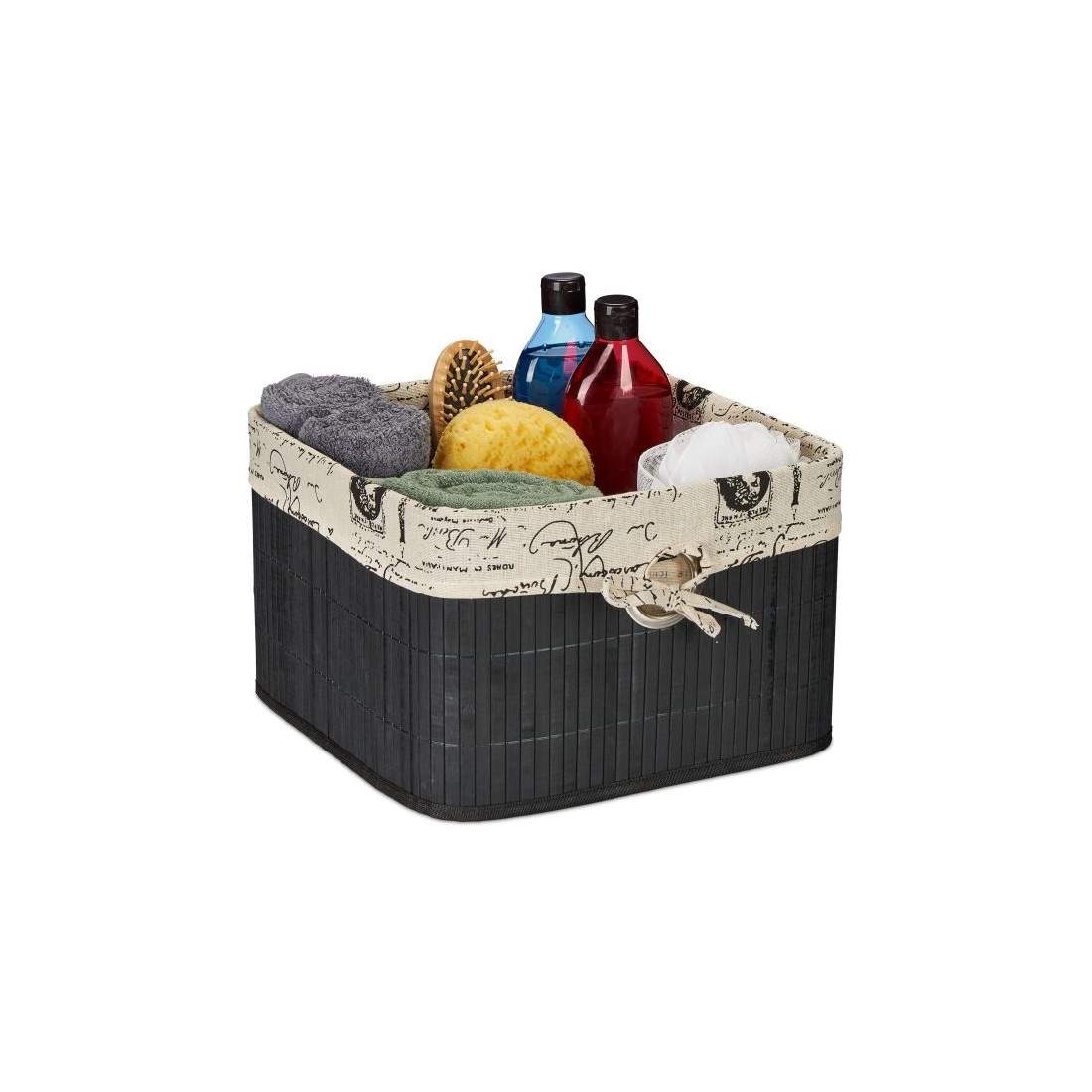 Svart bambu förvaringskorg | Mode & Accessoarer - Kläder - Underkläder | Pryloteket