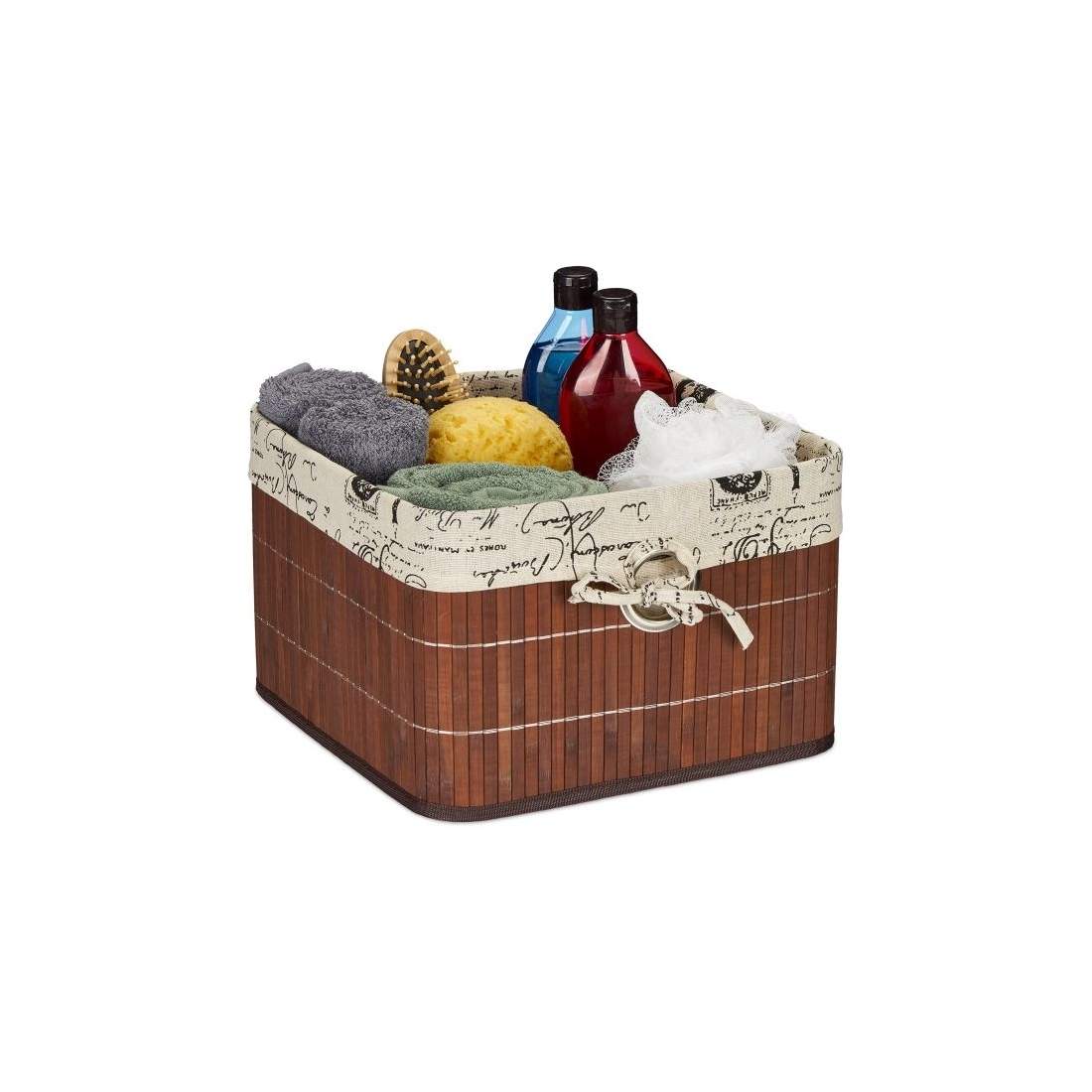 Förvaringskorg i brun bambu | Mode & Accessoarer - Kläder - Underkläder | Pryloteket