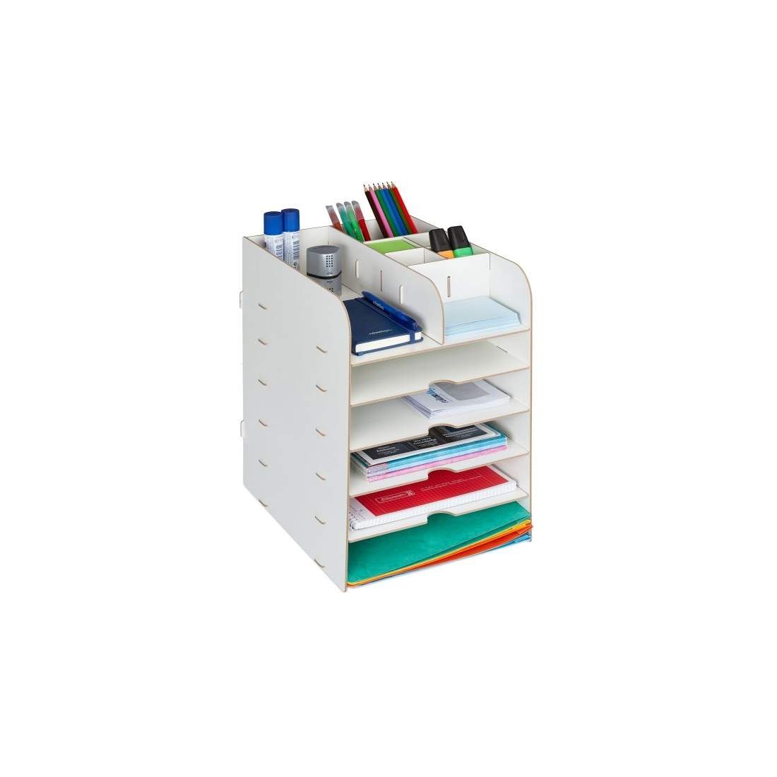 Skrivebordsorganisator med opbevaringsrum