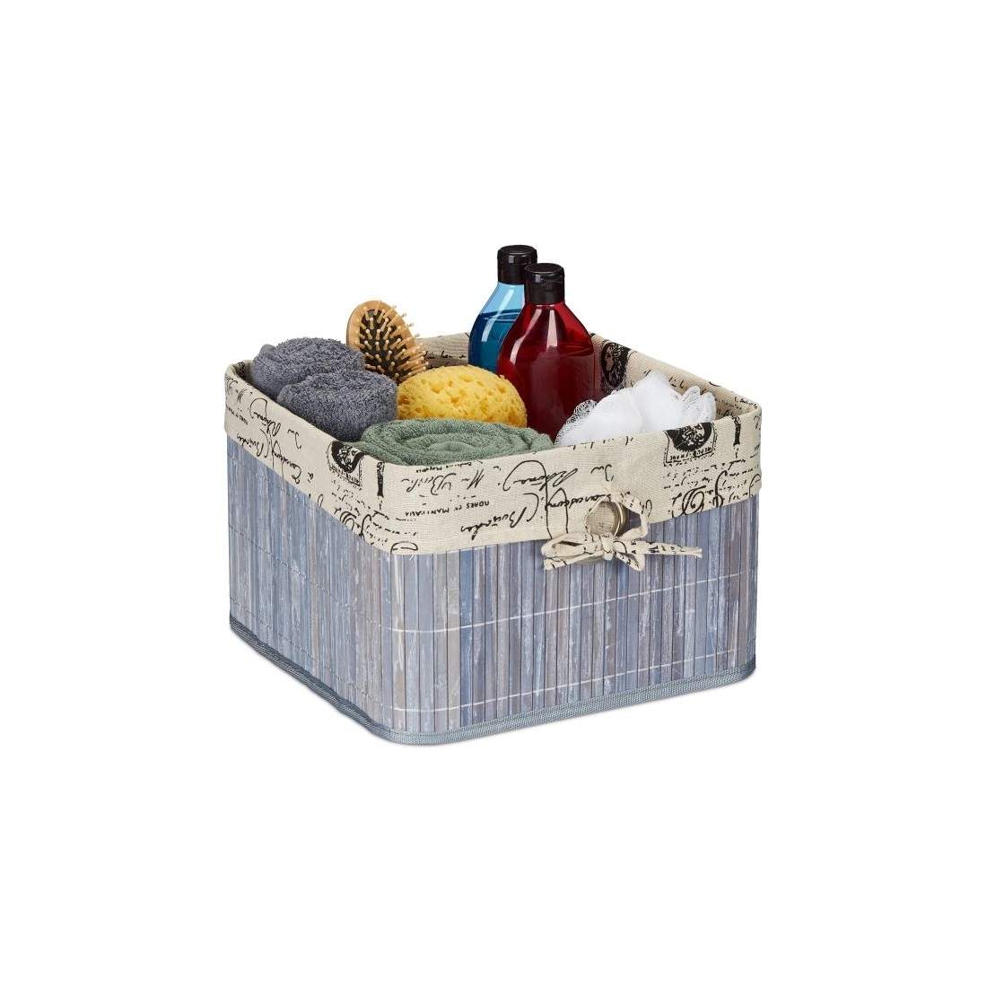 Grå förvaringskorg i bambu | Mode & Accessoarer - Kläder - Underkläder | Pryloteket