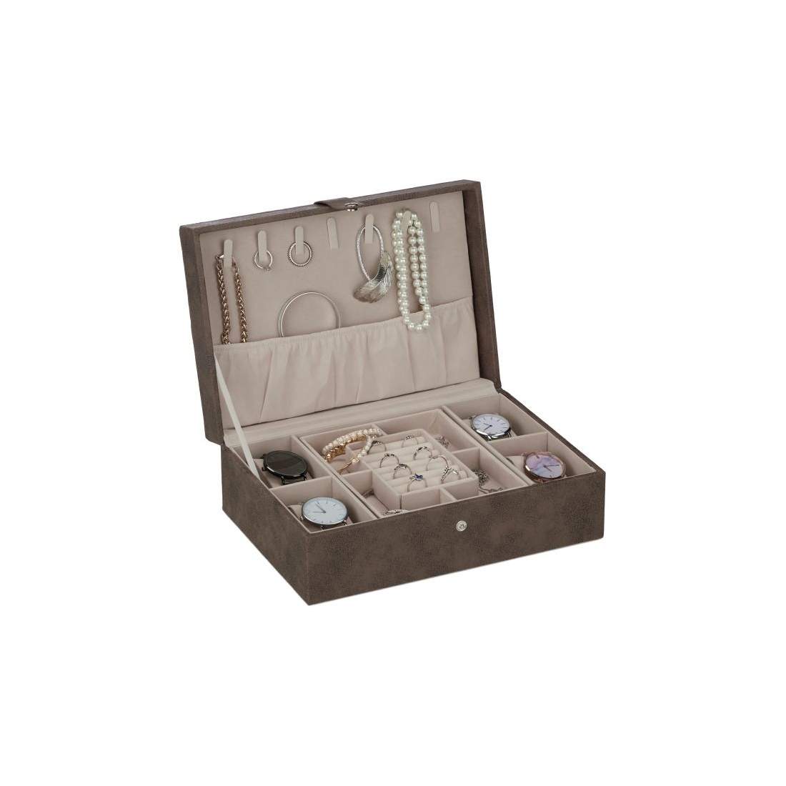 Smyckeskrin i läderlook | Mode & Accessoarer - Smycken, Smyckesset & Tillbehör - Smyckeskrin | Pryloteket