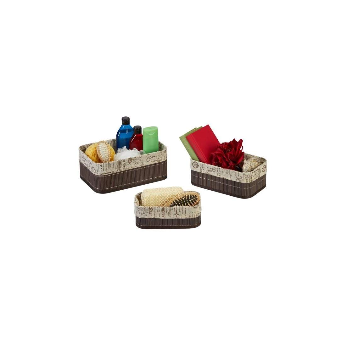 Förvaringskorg i bambu - set om 3 | Hem & Hobby - Hem & Hushåll - Textil - Handdukar | Pryloteket