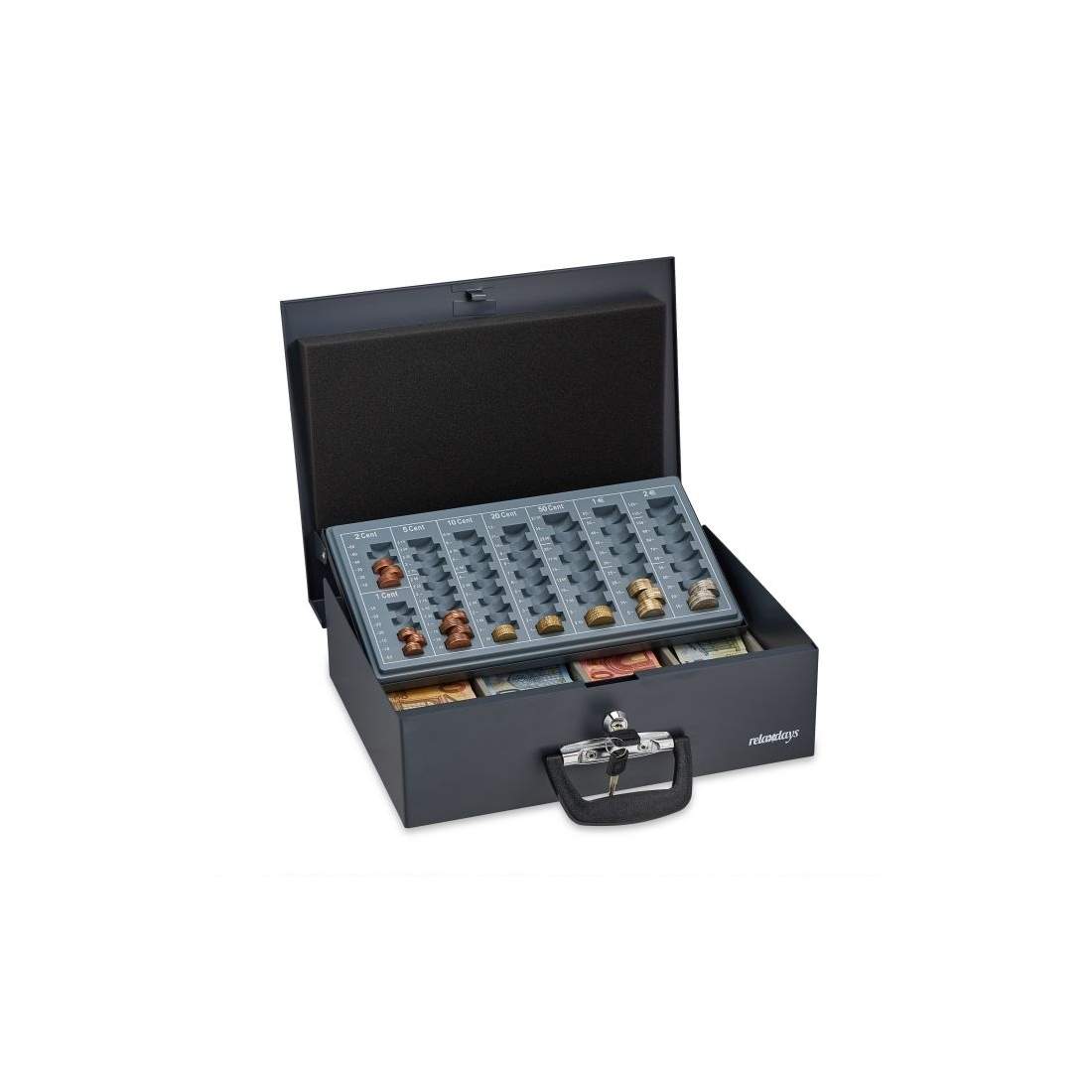 Svart kassalåda med 2 nycklar | Hem & Hobby | Pryloteket