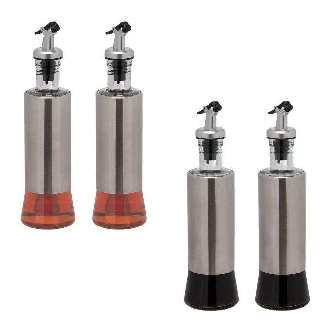 Olie- og eddikesæt med 4 flasker