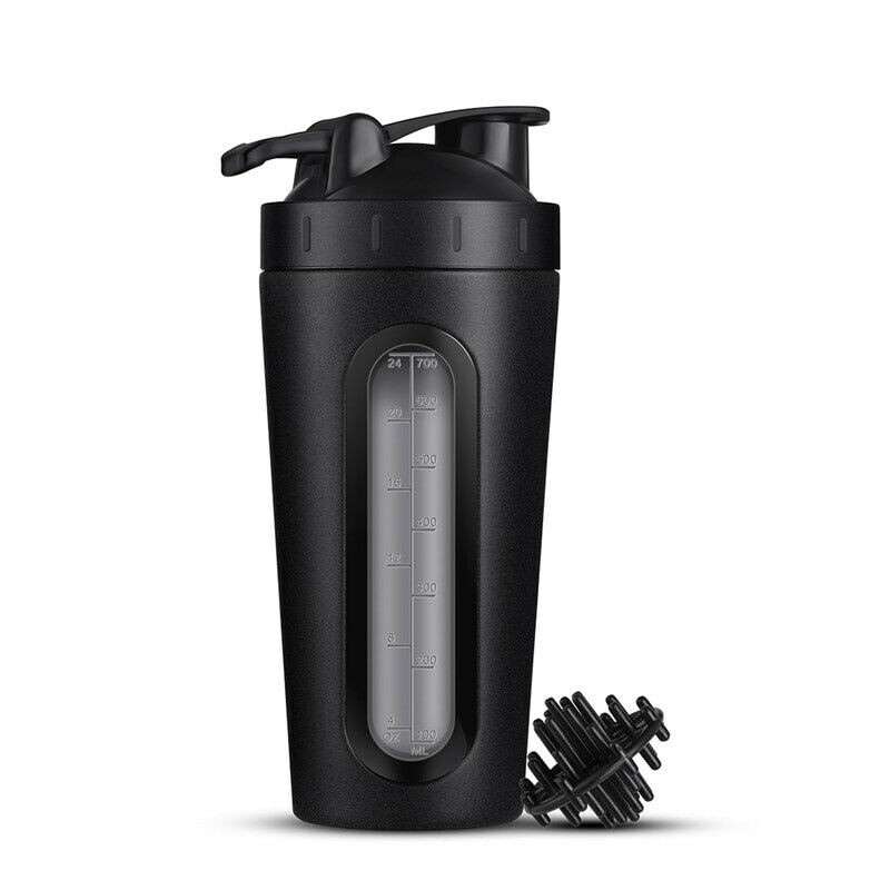 Shaker i rustfrit stål, 700 ml - Sort