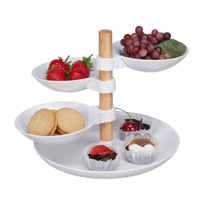 etagere i 4 etager Plast og træ