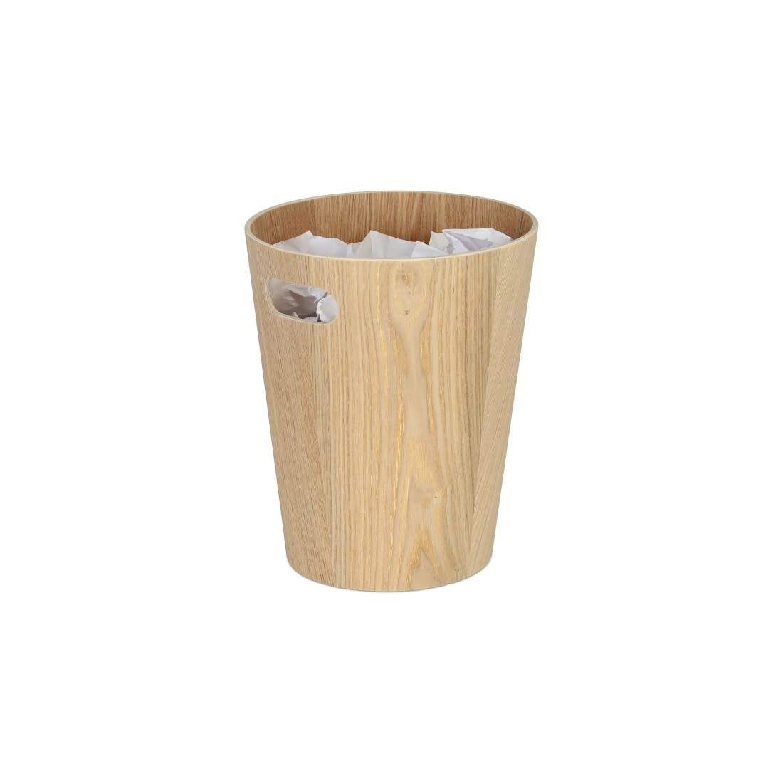 Rund papperskorg i trä | Mode & Accessoarer - Kläder - Skor | Pryloteket