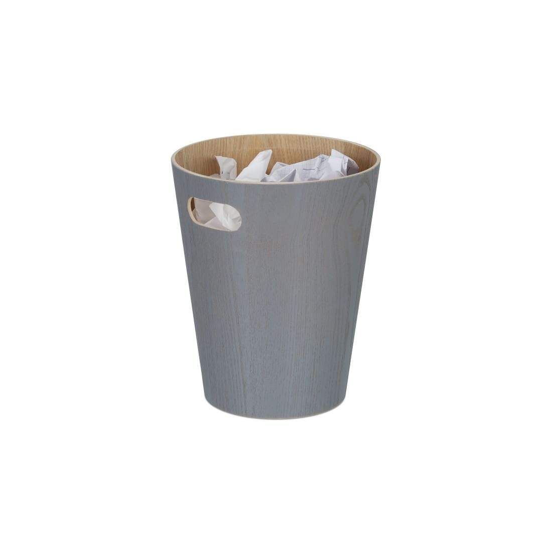 Mörkgrå papperskorg i trä | Mode & Accessoarer - Kläder - Skor | Pryloteket