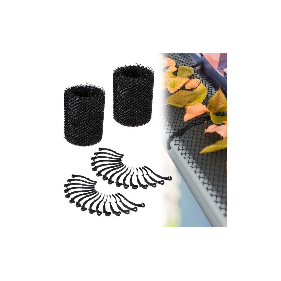 sæt med 2 tagrendeskærme á 6 m