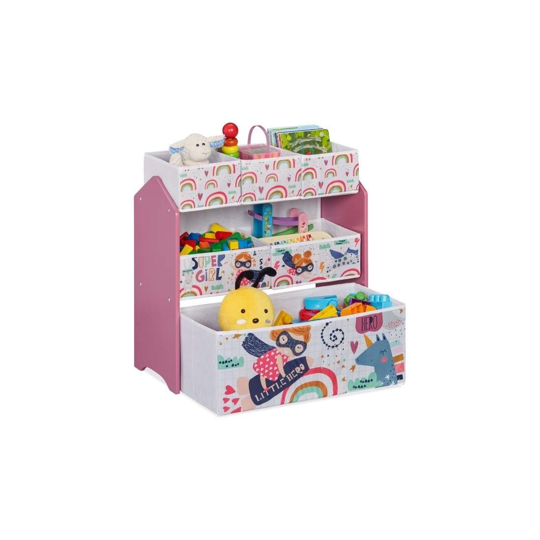 Barnhylla med 6 förvaringslådor | Leksaker & Spel - Leksaker | Pryloteket