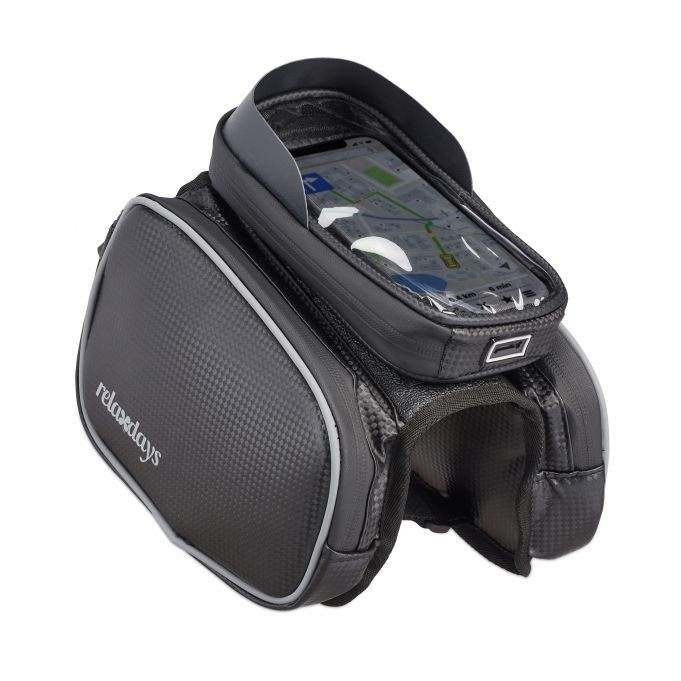 Rammetaske til cykel med rum til mobiltelefon