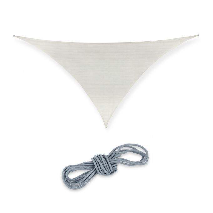 Solsejl polyethylen trekantet hvid