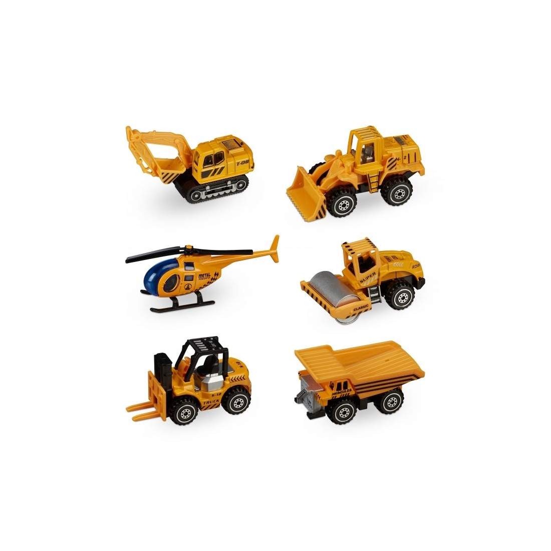 Byggebiler til børn - sæt med 6 stk