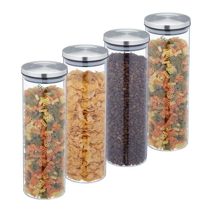 4 stk. Opbevaringsglas 1600 ml