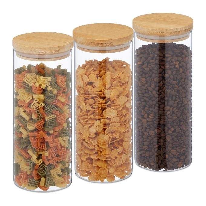 3 stk. Opbevaringsglas 1500 ml