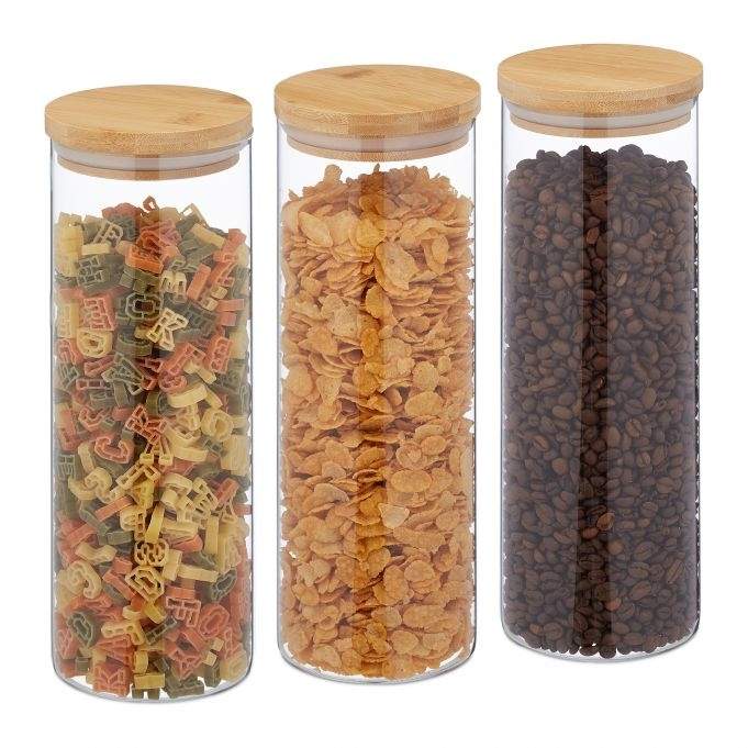 3 kpl. säilytyspurkit 1800 ml