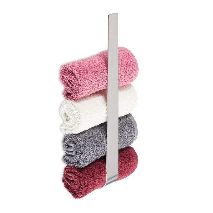 Sølv håndklædeholder i rustfrit stål