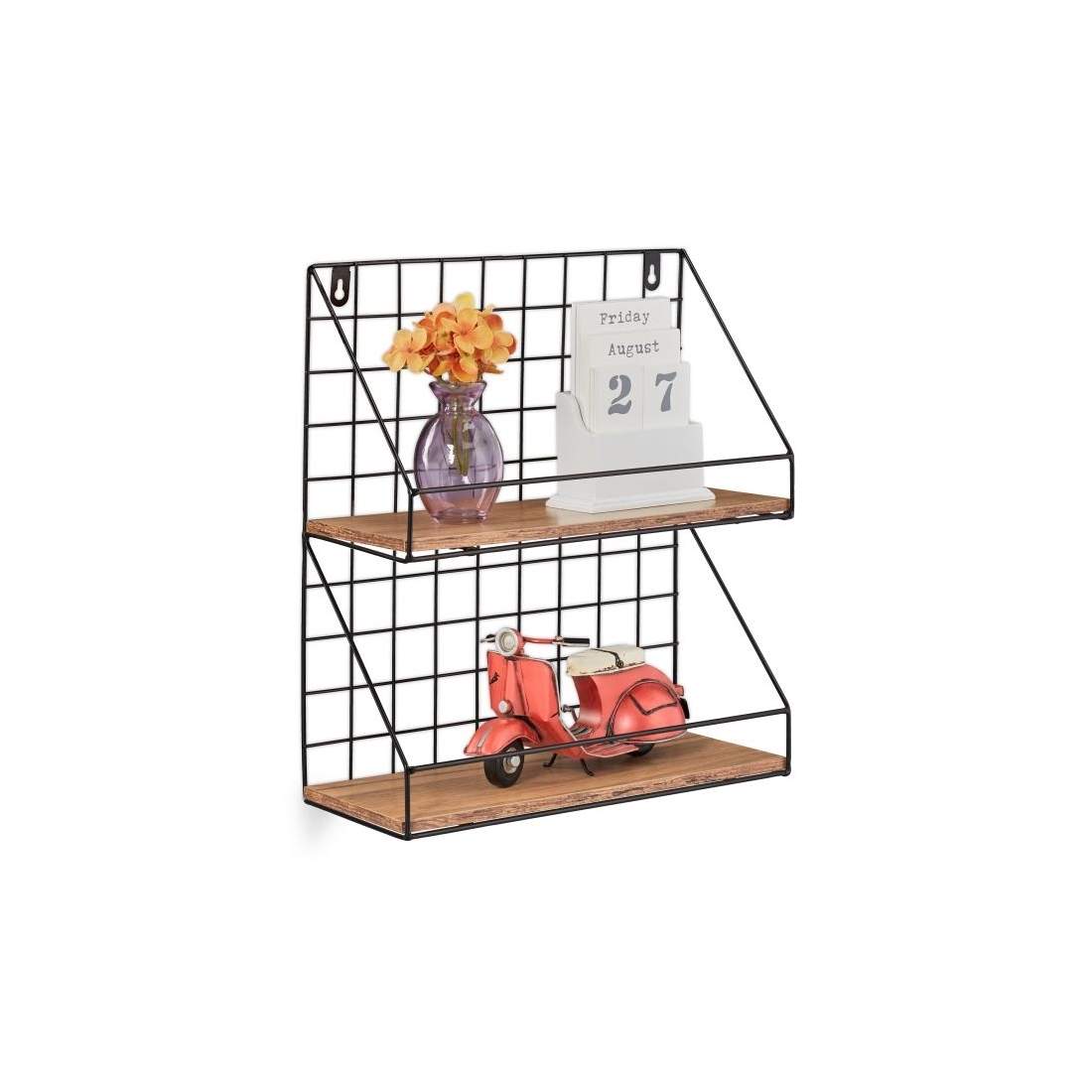 Vägghylla i industriell stil 2 hyllplan | Hem & Hobby - Hem & Hushåll - Sovrum | Pryloteket