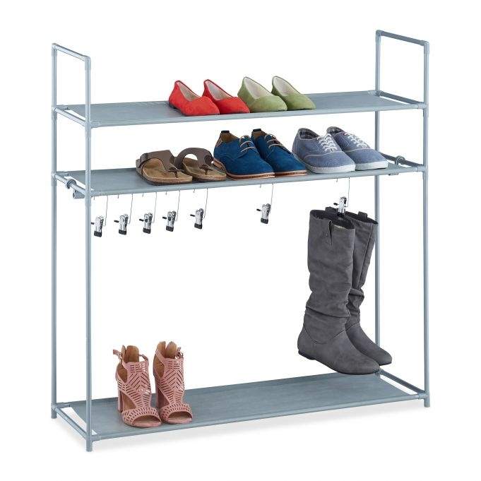 Skohylde med støvlerum