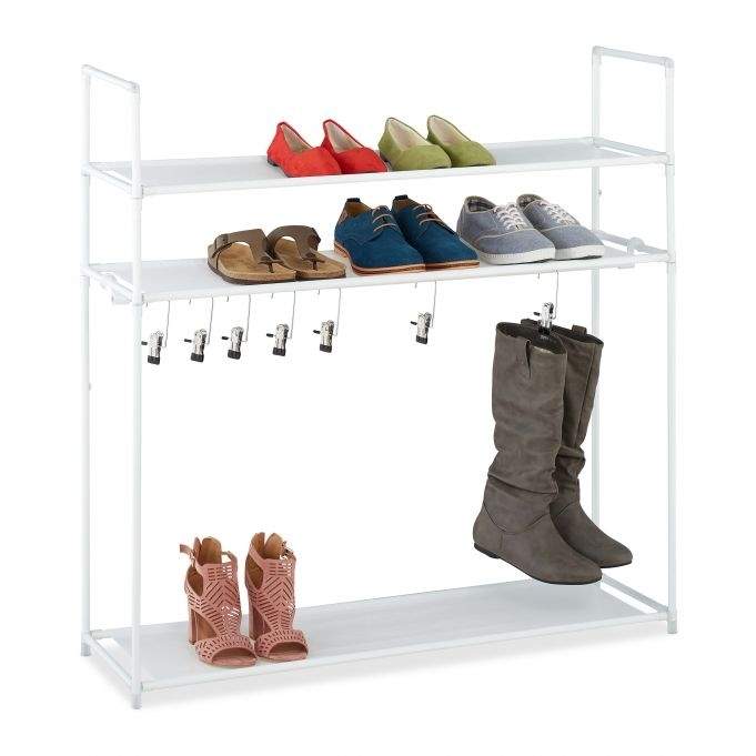 Skohylde med støvlerum