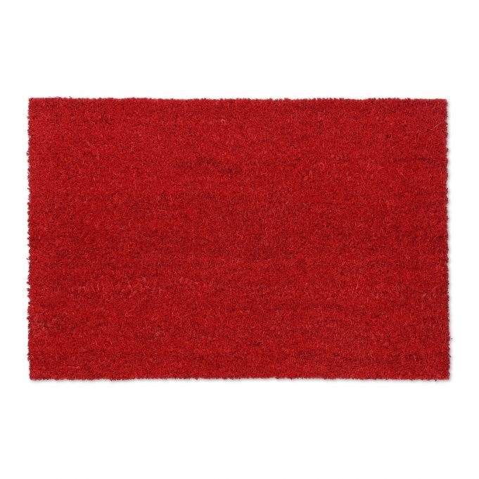 Dørmåtte af rød kokosfiber