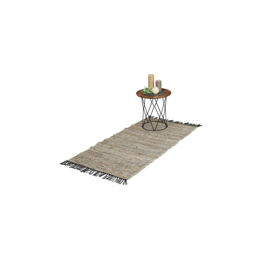 Trasmatta i läder och bomull | Hem & Hobby - Hem & Hushåll - Sovrum | Pryloteket