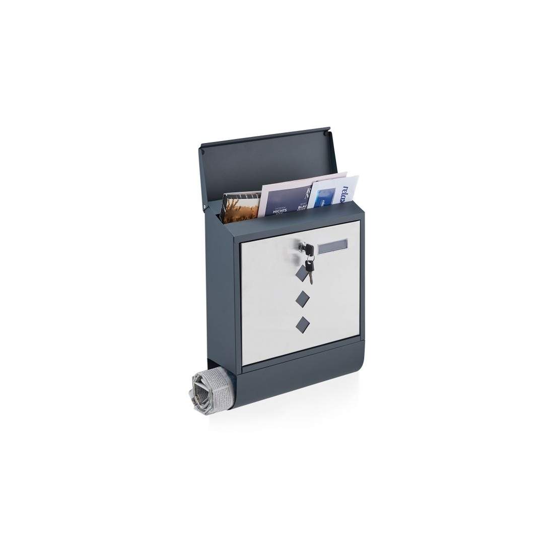 Brevlåda med tidningsfack | Hem & Hobby | Pryloteket