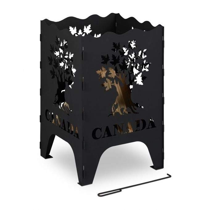 Ildkurv firkantet med motiv