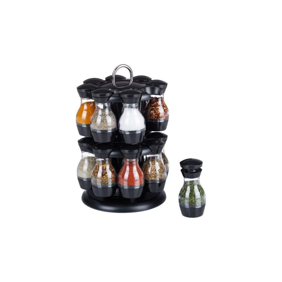 Kryddkarusell med 16 glas | Hem & Hobby - Hem & Hushåll - Kök - Köksförvaring - Kryddförvaring - Kryddburkar | Pryloteket