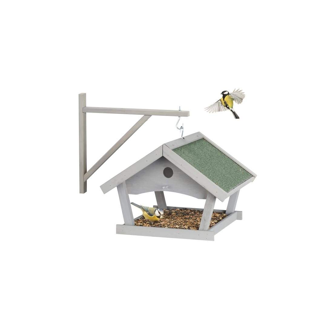 Vägghängt fågelbord grått | Hem & Hobby - Hem & Hushåll - Balkong | Pryloteket