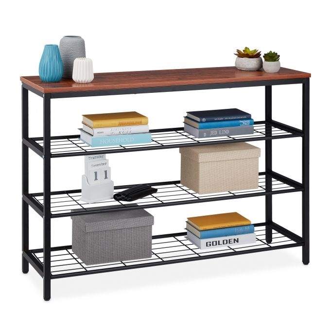 Konsolbord med 3 ekstra hylder