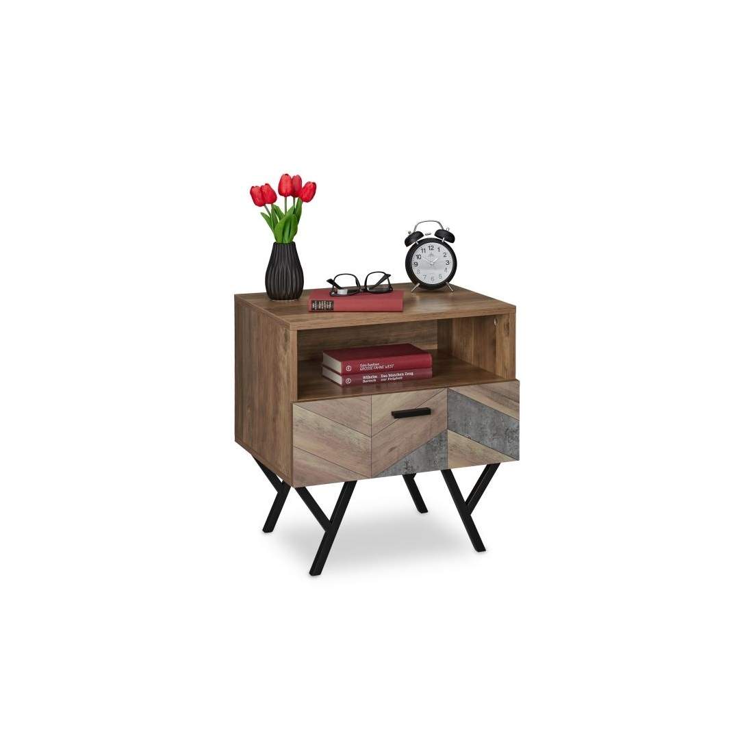 Sängbord i industriell stil | Hem & Hobby - Hem & Hushåll - Sovrum - Väckarklockor | Pryloteket