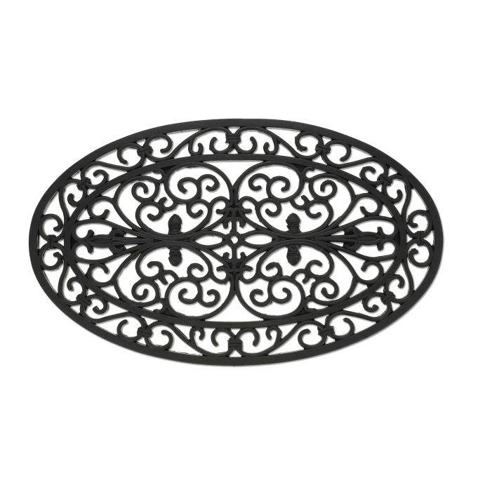 Dørmåtte gummi ornament oval