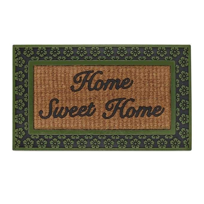 Dørmåtte "Home Sweet Home" gummikokosnød