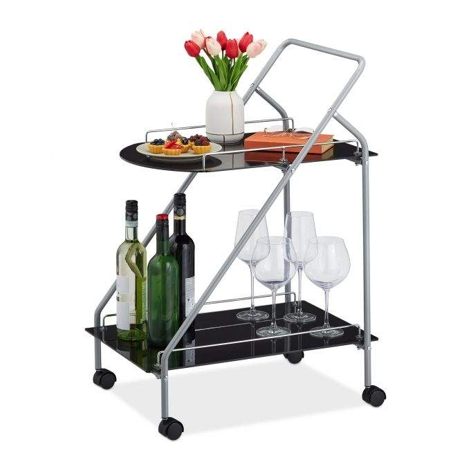 Serveringsvogn sort