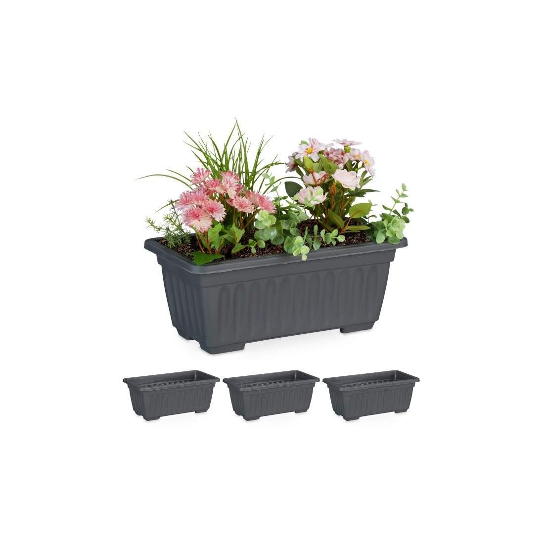 Blomlåda med 4 smala blommor | Hem & Hobby - Hem & Hushåll - Trädgårdsartiklar - Blomlåda | Pryloteket