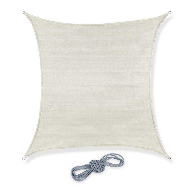 Solsejl polyethylen firkantegrå