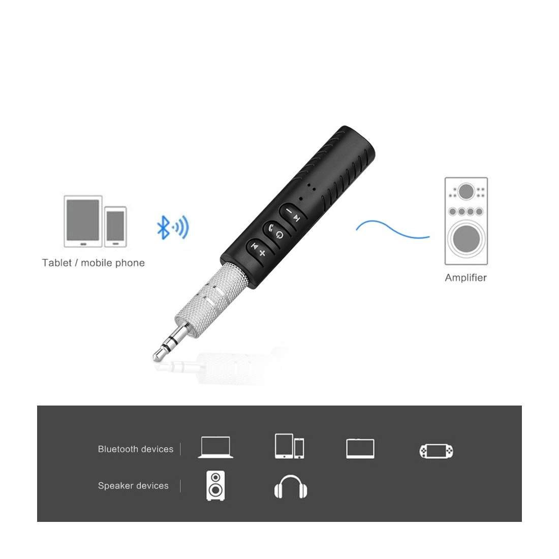 Bluetooth AUX Adapter Builtin Microphone eStore