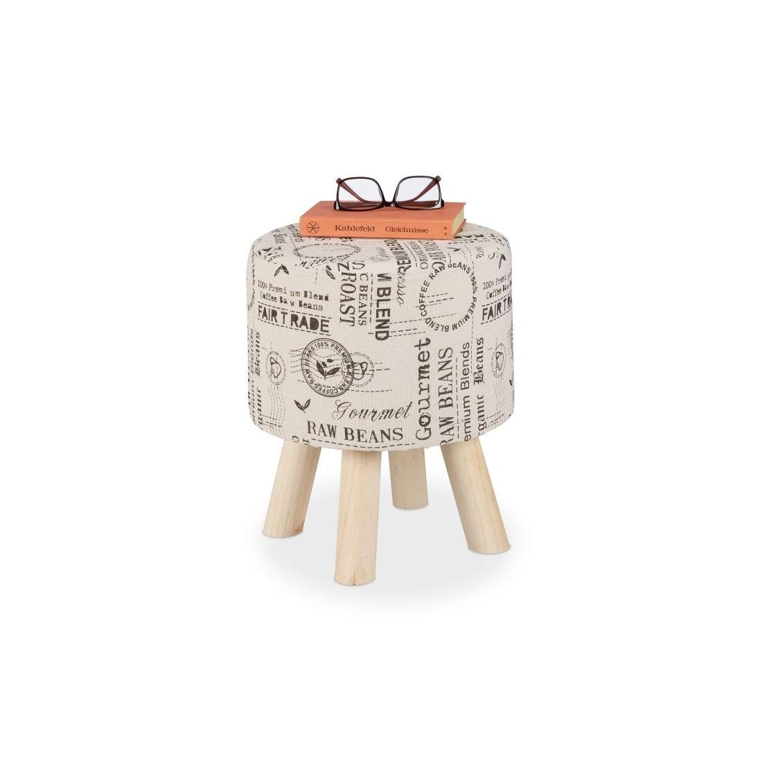 Rund pall med tygklädsel | Hälsa & Skönhet - Smink & Tillbehör - Smink | Pryloteket