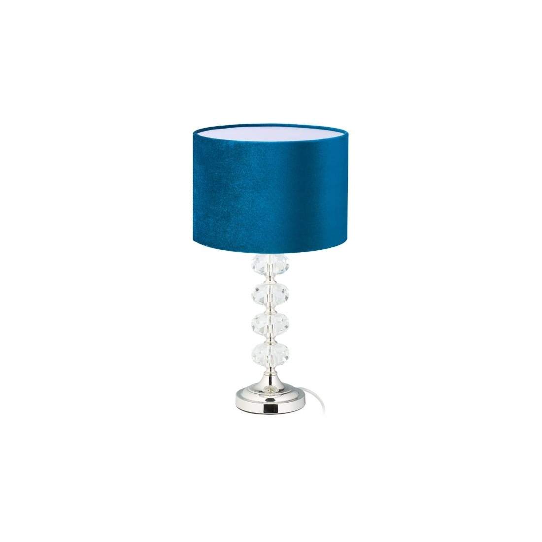 Bordslampa i kristall och sammetsblått | Hem & Hobby - Hem & Hushåll - Sovrum | Pryloteket